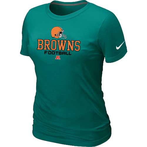 Nike Cleveland Browns Women's Critical Victory NFL T-Shirt - Light Green